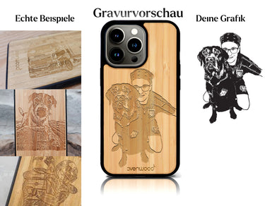 INDIVIDUELL iPhone 14 Pro Bambus-Kunststoff
